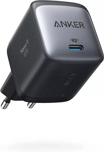Anker Φορτιστής Χωρίς Καλώδιο GaN με Θύρα USB-C 65W Μαύρος PowerPort 715 Nano II 