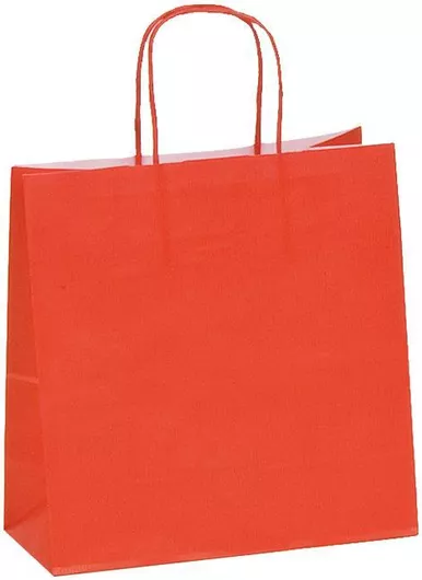 Χάρτινες Σακούλες Συσκευασίας 24x23x10cm Κόκκινες 25