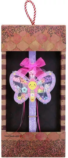 Πασχαλινή Λαμπάδα Πεταλούδα Στρογγυλή 40cm.