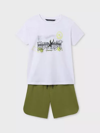 Mayoral Παιδικό Σετ με Σορτς Καλοκαιρινό 2τμχ Λευκό