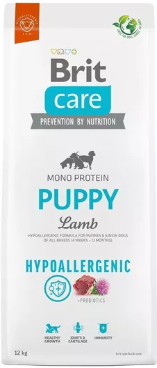 Brit Care Puppy Hypoallergenic 12kg Ξηρά Τροφή για Κουτάβια με Αρνί