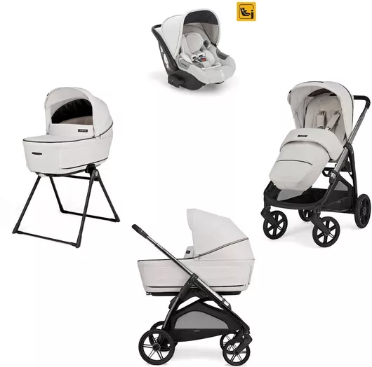 Καρότσι Μωρού Inglesina Aptica Quattro Darwin Infant Recline Ρυθμιζόμενο 3 σε 1 Kατάλληλο για Nεογέννητο Opal Ivory / Iridio Black 12.7kg