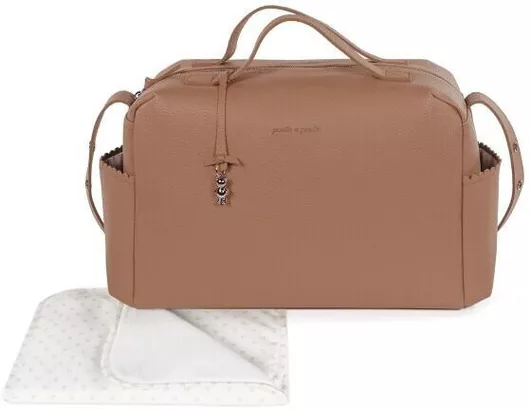 Τσάντα-Αλλαξιέρα Pasito a Pasito Ώμου/Χειρός 38x28x16cm Καφέ