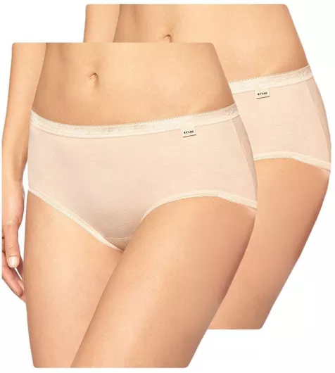 FMS Εσώρουχο Βαμβακερά Γυναικεία Slip 2Pack Μπεζ