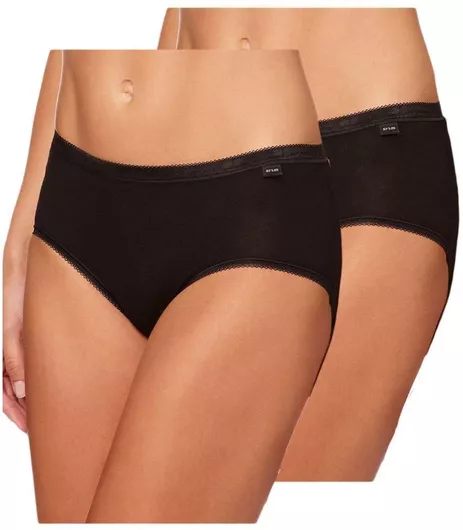 FMS Βαμβακερά Γυναικεία Slip 2Pack Μαύρο