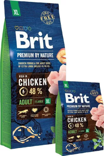 Brit Premium by Nature Adult XL 15kg Ξηρά Τροφή χωρίς Γλουτένη για Ενήλικους Σκύλους Μεγαλόσωμων Φυλών με Κοτόπουλο