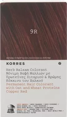 Korres Herb Balsam Colorant Βαφή Μαλλιών Χωρίς Αμμωνία 9R Κόκκινο Χαλκού 135ml