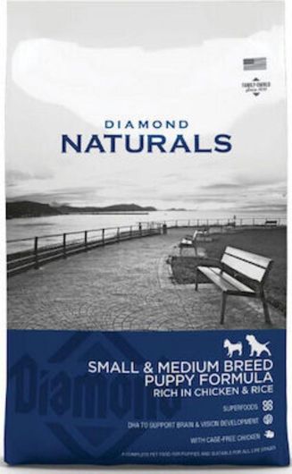 Diamond Naturals Small/Medium Puppy 15kg Ξηρά Τροφή για Κουτάβια Μικρόσωμων & Μεσαίων Φυλών με Κοτόπουλο και Ρύζι