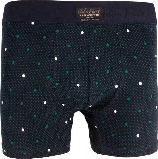 John Frank Spotted Ανδρικό Μποξεράκι Μπλε με Σχέδια