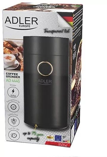 Ηλεκτρικός Μύλος Καφέ Adler 150W με Χωρητικότητα 75gr Μαύρο