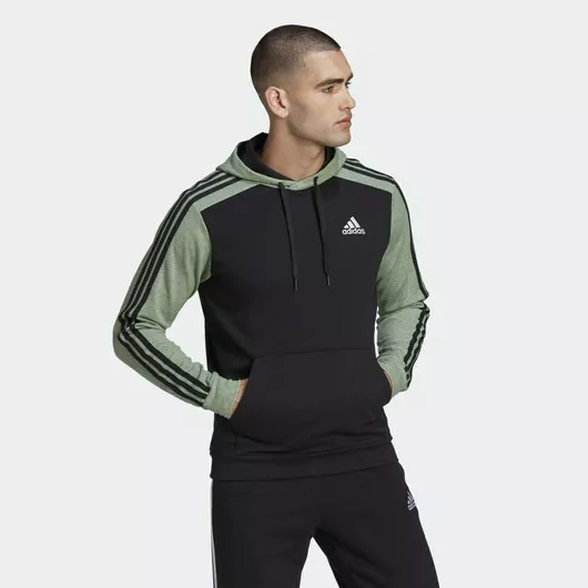 adidas Essentials Φούτερ με Κουκούλα Black/ Green Oxide