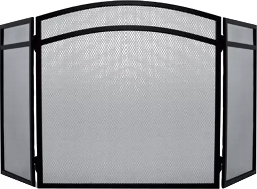Προστατευτικό Τζακιού Home & Camp HCFT1031 Μεταλλικό με 3 Φύλλα 69.5x61cm Μαύρο
