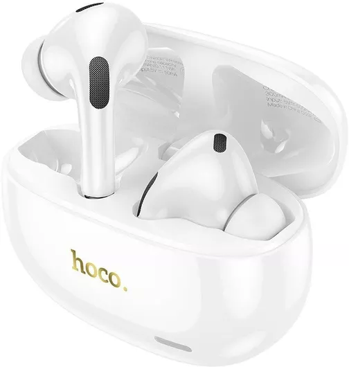 Hoco EW60 Plus ANC In-ear Bluetooth Handsfree Ακουστικά με Θήκη Φόρτισης Λευκό