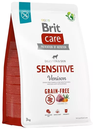 Brit Care Sensitive 3kg Ξηρά Τροφή χωρίς Σιτηρά για Ενήλικους Σκύλους με Ελάφι