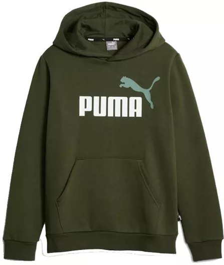 Puma Παιδικό Φούτερ με Κουκούλα και Τσέπες Χακί