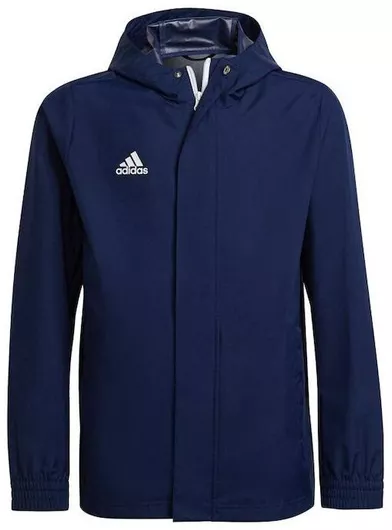 adidas Παιδικό Αθλητικό Μπουφάν Κοντό με Κουκούλα Navy Μπλε Entrada 22