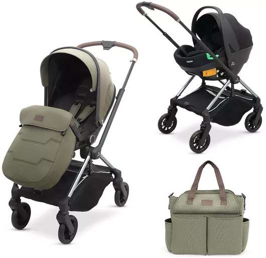 Καρότσι Μωρού Dovadi Mio Ρυθμιζόμενο 2 σε 1 Kατάλληλο για Nεογέννητο Forest Green