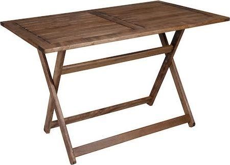 Τραπέζι Εξωτερικού Χώρου Megapap Ξύλινο Πτυσσόμενο Klara Kαρυδί 120x75x71cm