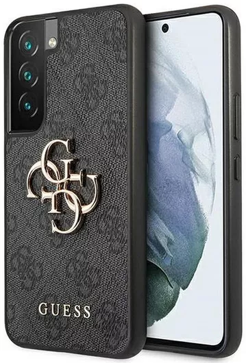 Guess 4G Big Metal Logo Back Cover Πλαστικό Γκρι Galaxy S22 5G