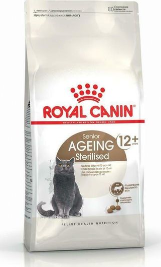 Ξηρά Τροφή Royal Canin Senior Ageing Sterilised 12+ 4kg για Ηλικιωμένες Στειρωμένες Γάτες με Καλαμπόκι & Πουλερικά 
