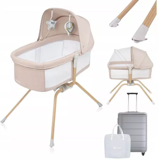 Λίκνο Lionelo Malin Evo με Στρώμα Beige Natural