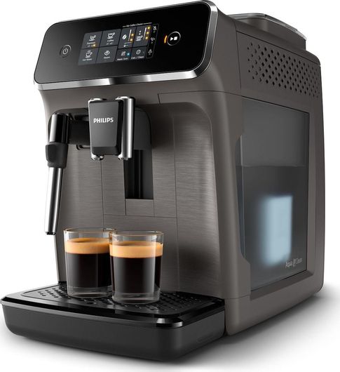 Philips Series 2200 Αυτόματη Μηχανή Espresso 1500W Πίεσης 15bar με Μύλο Άλεσης Γκρι