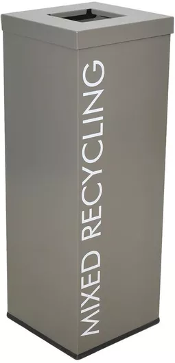 Κάδος Ανακύκλωσης Molyto Μεταλλικός 35x35x70cm 80lt Γκρι