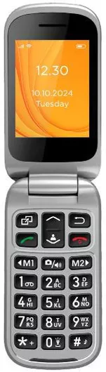 Egoboo Flip 4G Dual SIM Mobile Phone with Large Buttons Black
