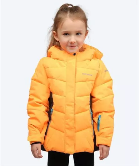 Icepeak Παιδικό Καπιτονέ Μπουφάν Κοντό με Κουκούλα Πορτοκαλί