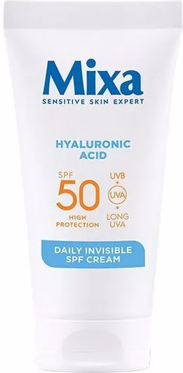 Κρέμα Προσώπου Mixa Ενυδατική Ημέρας με SPF50 & Υαλουρονικό Οξύ