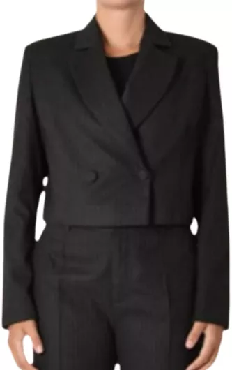 MY T Κοντό Γυναικείο Σακάκι Μαύρο