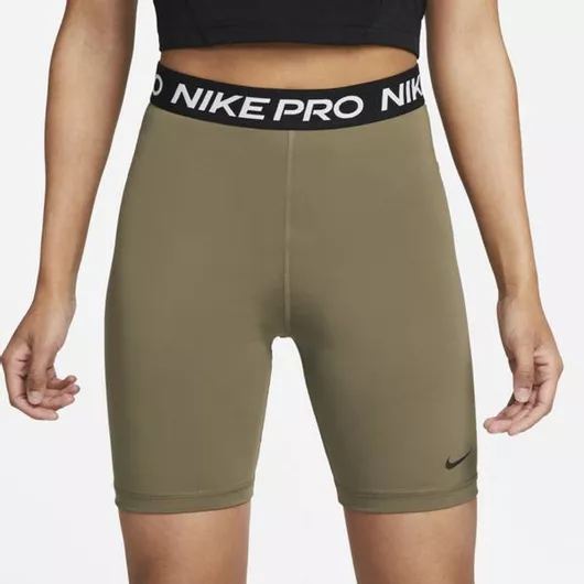 Nike Dri-Fit Running Γυναικείο Κολάν-Σορτς Ψηλόμεσο Χακί