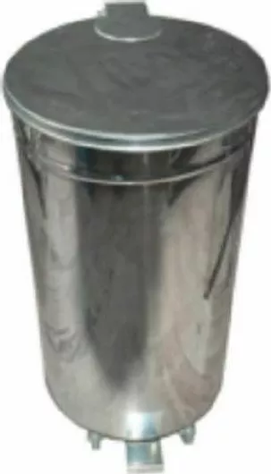 Κάδος Απορριμμάτων ICS FM Μεταλλικός με Πεντάλ 80lt Inox