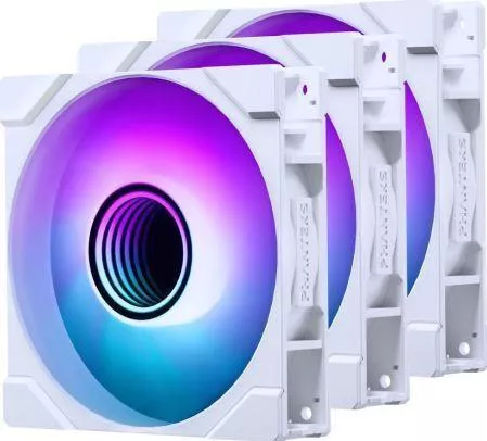 Case Fans Phanteks M25G2-140 Reverse με ARGB Φωτισμό & Σύνδεση 6-Pin 3τμχ Λευκό