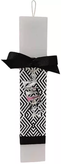 Πασχαλινη Λαμπαδα Mr Λευκη 25 Εκ. Feeling Wood Ptlk2025007 25 Εκ. Λευκη