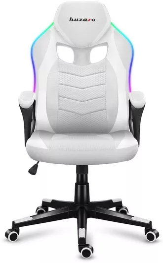 Huzaro Force 2.5 Υφασμάτινη Καρέκλα Gaming με RGB Φωτισμό Λευκό