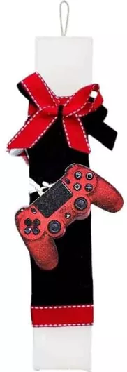 Πασχαλινη Λαμπαδα Λευκη χειριστηριο Playstation Feeling Wood 0015062 25ek 1 τεμάχιο Λευκή