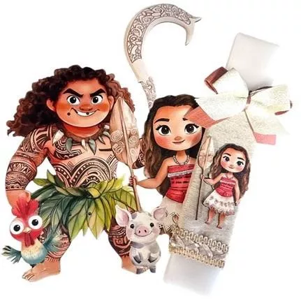 Χειροποίητη Παιδική Λαμπάδα Feeling Wood Hawaii Girl Lt2025130, Διαστάσεις, Ποσότητα & Χρώμα