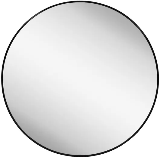 Καθρέπτης Τοίχου Freebox με Μαύρο Μεταλλικό Πλαίσιο Διαμέτρου 80cm