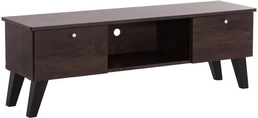 Έπιπλο Τηλεόρασης Ξύλινο Iren Μ120xΠ32.5xΥ21cm Καρυδί-μαύρο