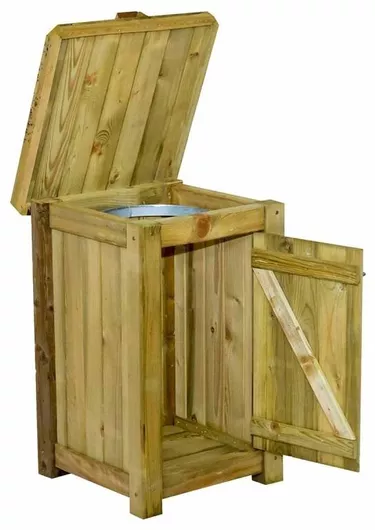 Κάδος Απορριμμάτων Showood Ξύλινος 80x50x50cm 200lt