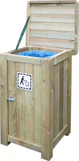 Κάδος Απορριμμάτων Showood Ξύλινος 80x50x50cm 200lt