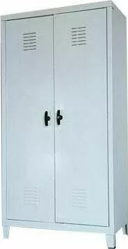 Ντουλάπα Γαλβανιζέ Δίφυλλη με Ράφια 175x70x46cm