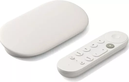Google Media Player 4K with Google TV, Bluetooth, Wi-Fi, Android TV, 32GB, Voice Control Remote - White
