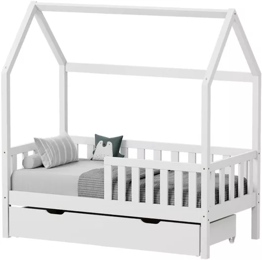 Παιδικό Κρεβάτι Montessori Μονό με Αποθηκευτικό Χώρο για Στρώμα 70x140cm Μπεζ