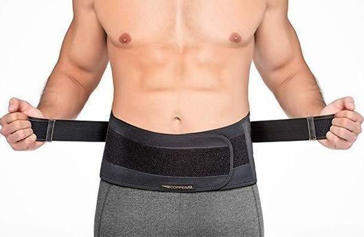 Ζώνη Μέσης Copper Fit με Ίνες Χαλκού & Τζελ Large / XL Μαύρο