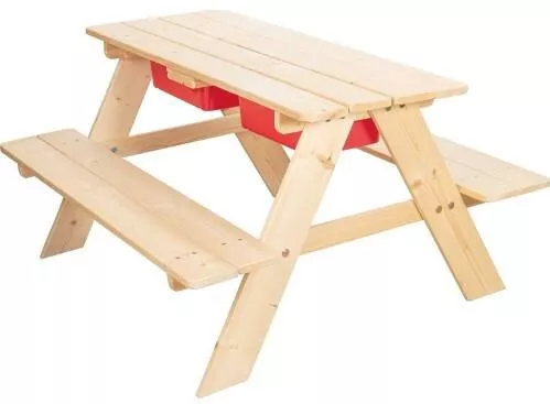 John Παγκάκι Πικ Νικ από Ξύλο 89x85x50cm Μπεζ για 3+ Ετών