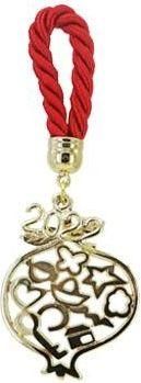 Γουρι για το Σπίτι 2023 με Κορδόνι Ρόδι 11cm Χρυσό