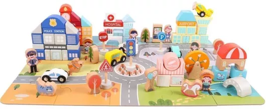 Τουβλάκι Eli Neli Metropolis Ξύλινα 104τμχ