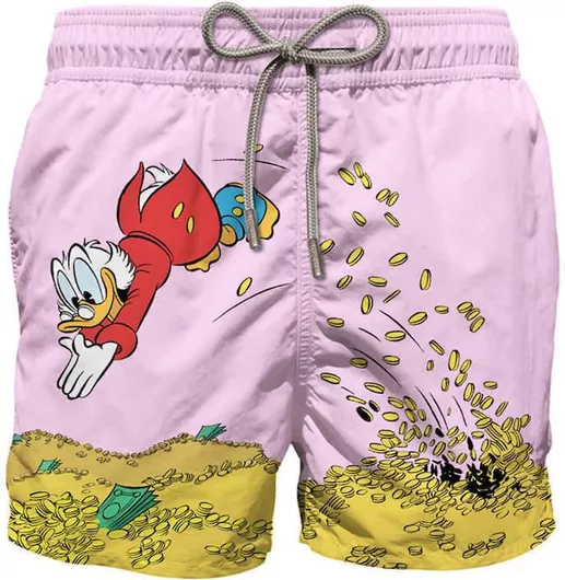 MC2 Ανδρικό Μαγιό Σορτς Ροζ με Σχέδια